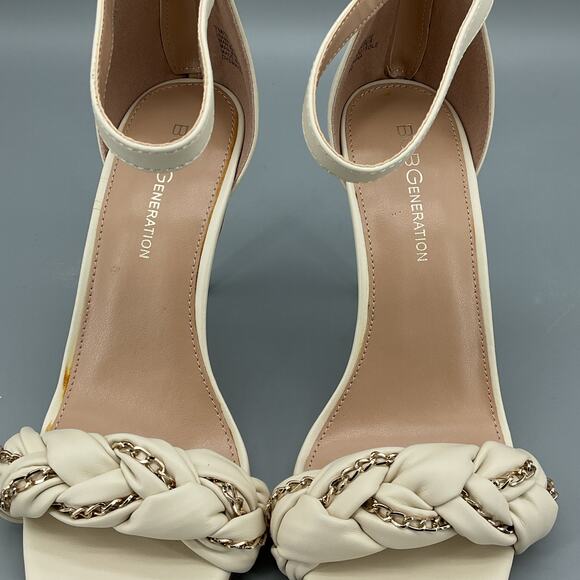 NEW BCBGeneration Women’s Isabel Braided Sandals White Size 7M - Picture 6 of 10